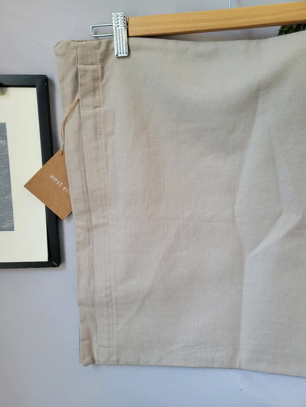 NEW West Elm Metallic Woven Gold Pillow Cover 18 x 18